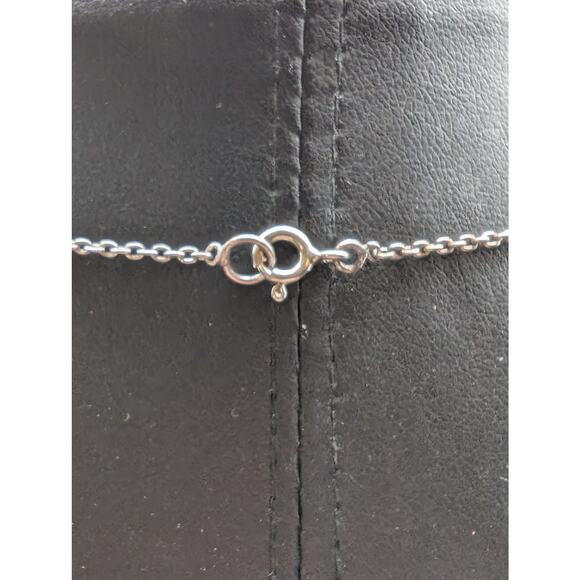 Vintage 925 Sterling Silver Abalone 'Y' Drop Chain Necklace - Picture 9 of 10